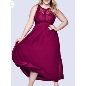 City Chic Paneled Bodice Maxi Dress